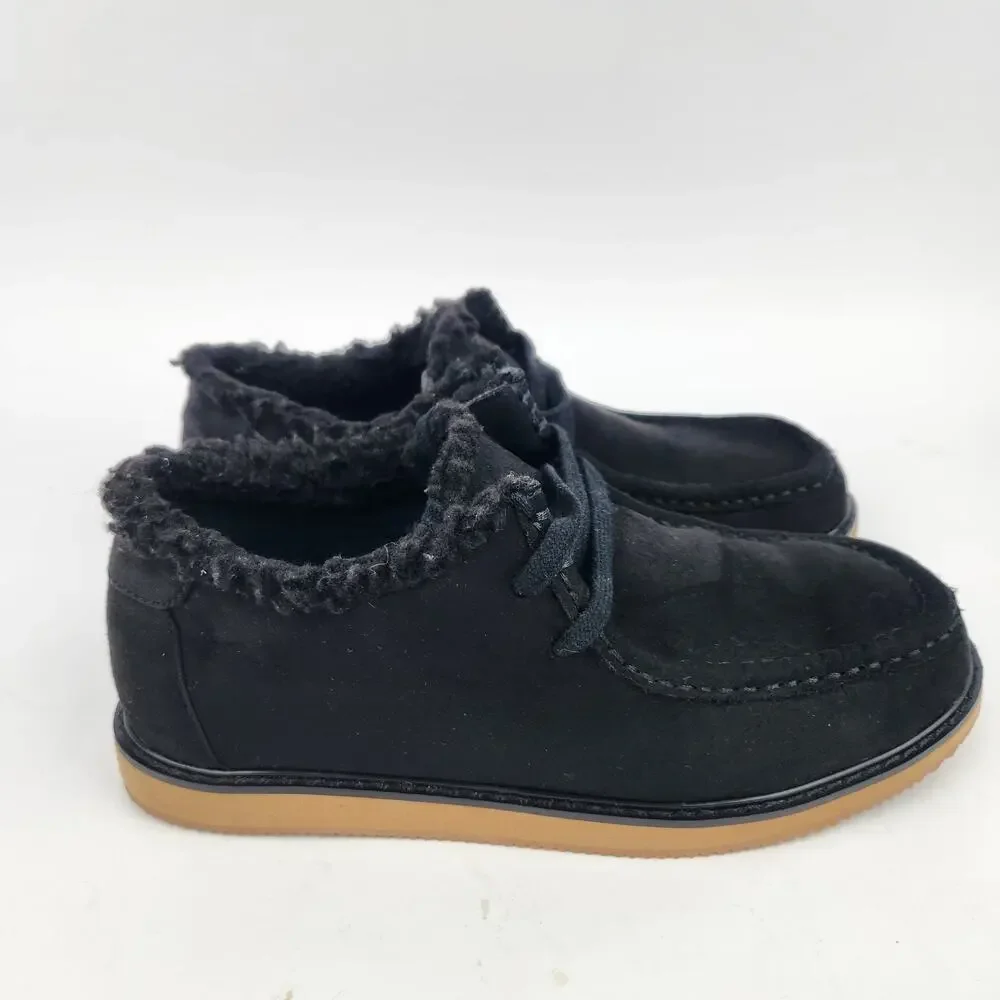 Gap Kids Black Boots Faux Suede Shoes Sz 5